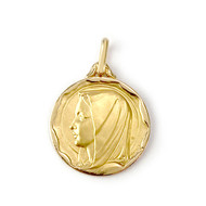 Medaille vierge or jaune