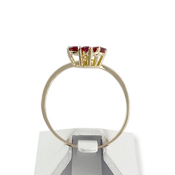 Bague d'occasion or 750 jaune diamant rubis