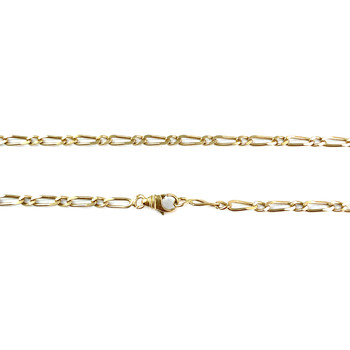 Collier d'occasion or 750 jaune maille alternée 51 cm