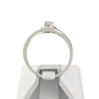 Bague d'occasion or 375 blanc diamantS et rubis