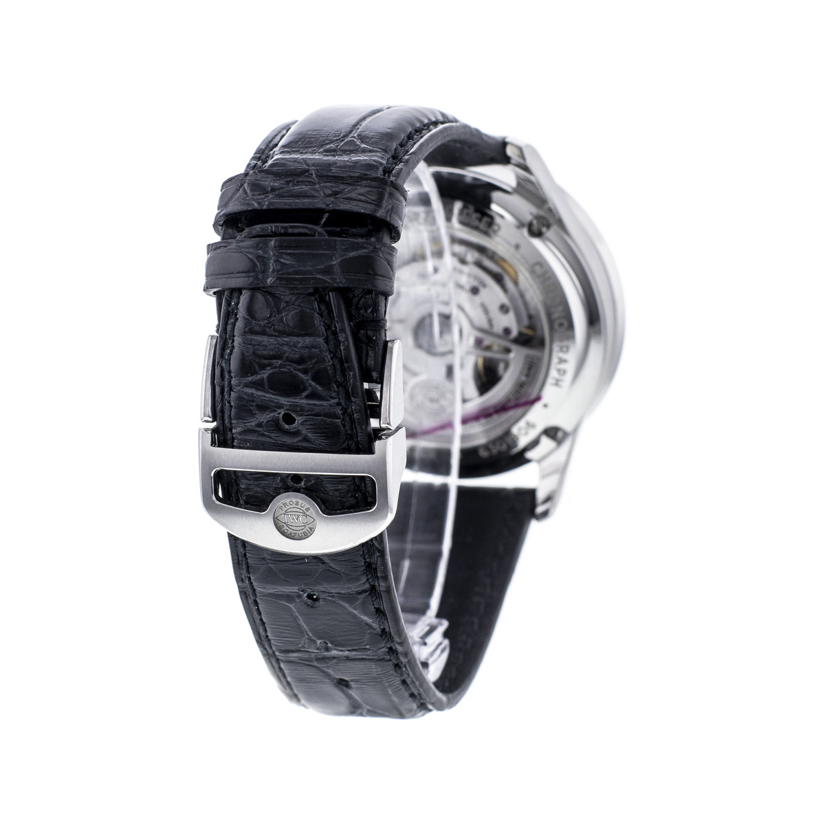 Montre IWC Portugaise homme automatique cuir noir - vue 3