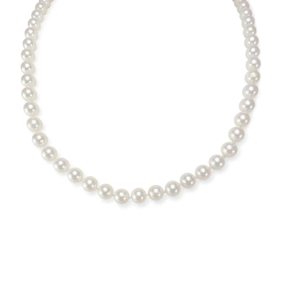 Collier choker d'occasion or 585 jaune perles de culture du japon 48 cm
