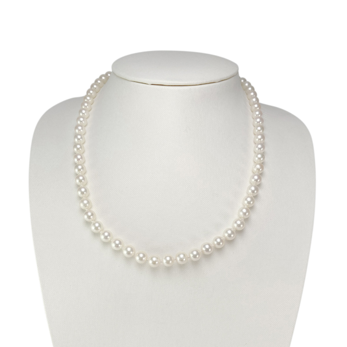 Collier choker d'occasion or 585 jaune perles de culture du japon 48 cm - vue 2