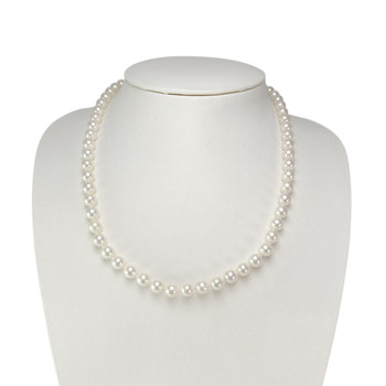 Collier choker d'occasion or 585 jaune perles de culture du japon 48 cm