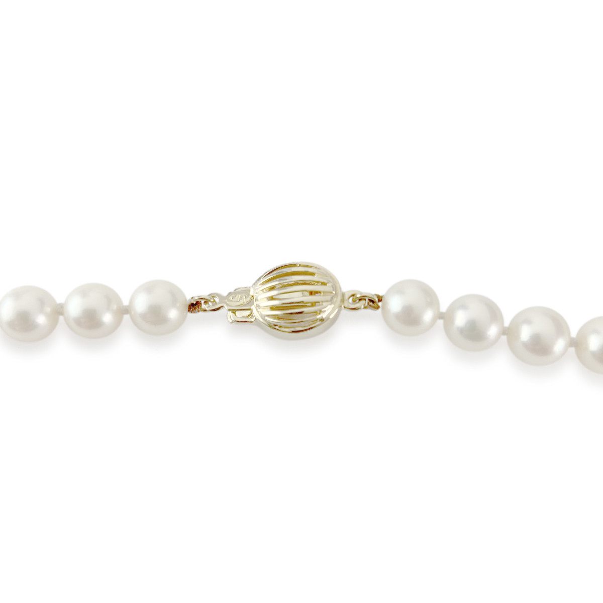 Collier choker d'occasion or 585 jaune perles de culture du japon 48 cm - vue 3