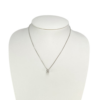 Collier d'occasion or 750 blanc diamant 40 cm
