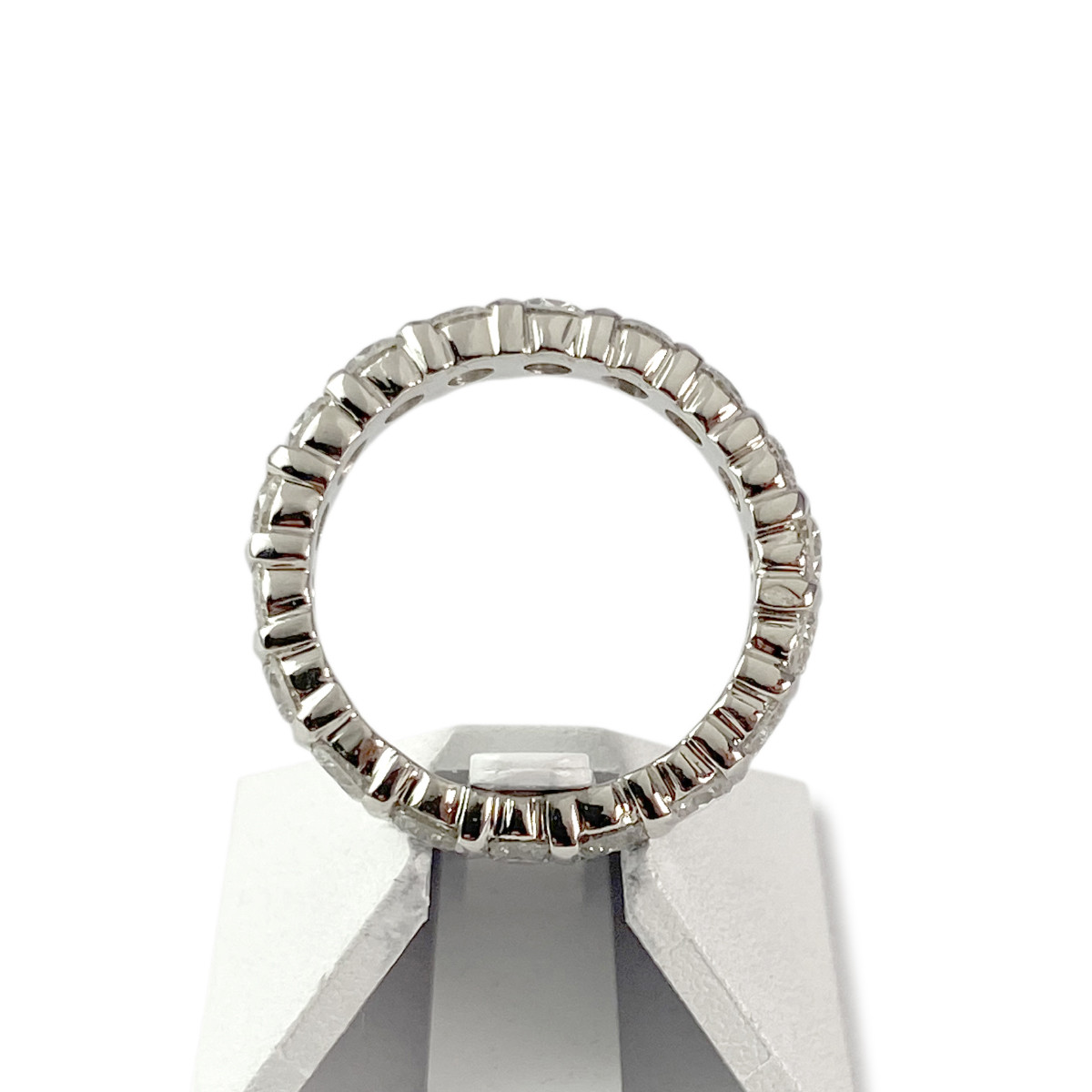 Bague d'occasion or 750 blanc diamants - vue 3