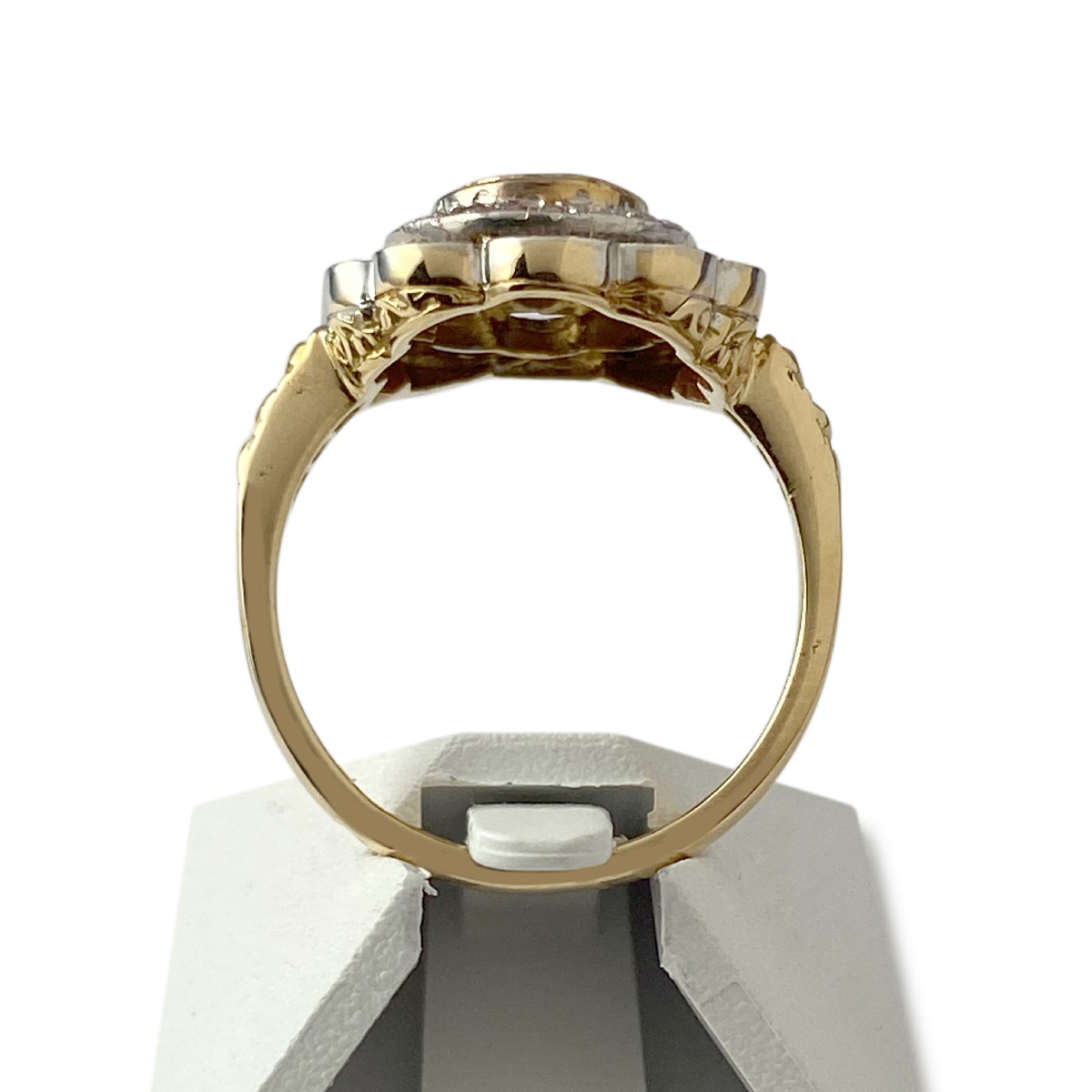 Bague d'occasion 2 ors 750 diamants rubis - vue 3