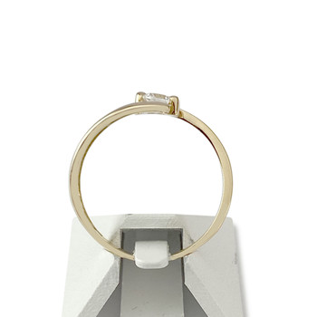 Solitaire d'occasion or 750 jaune zirconia