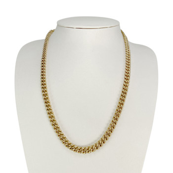 Collier en chute d'occasion or 750 jaune maille gourmette 53,5 cm