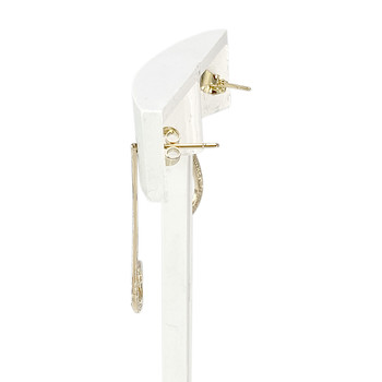 Boucles d'oreilles d'occasion or 750 2 tons diamants