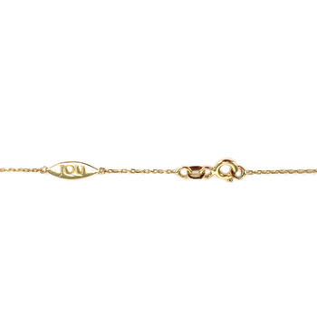 Collier d'occasion or 750 jaune maille forçat 44 cm zirconias laque
