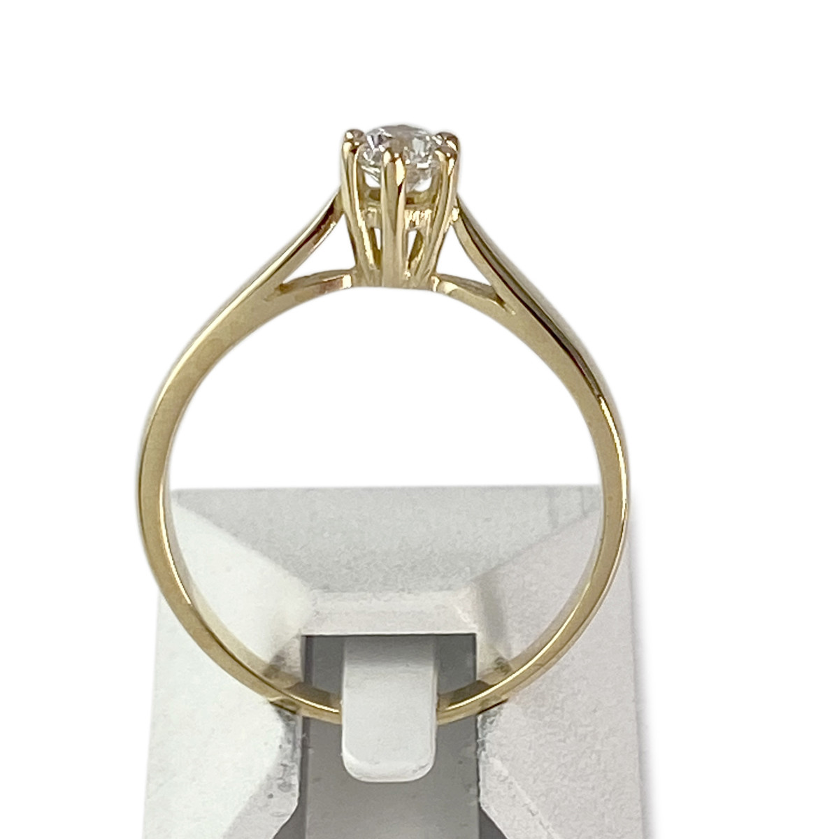 Bague solitaire d'occasion or 750 jaune diamant 0.30 carat - vue 3