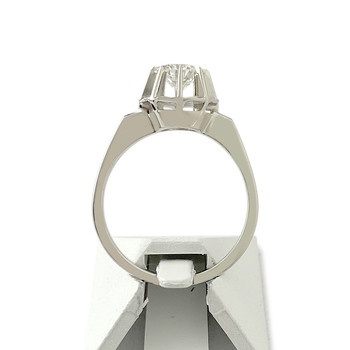 Bague d'occasion or 750 blanc diamant