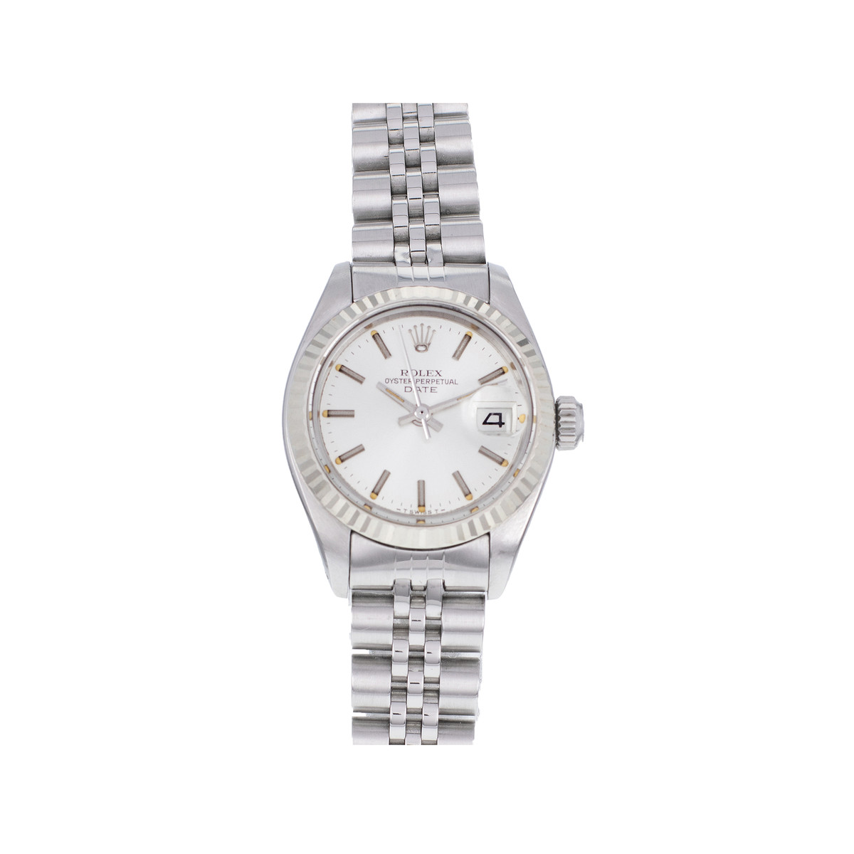 Montre d'occasion ROLEX op date 26 acier femme automatique - vue D1