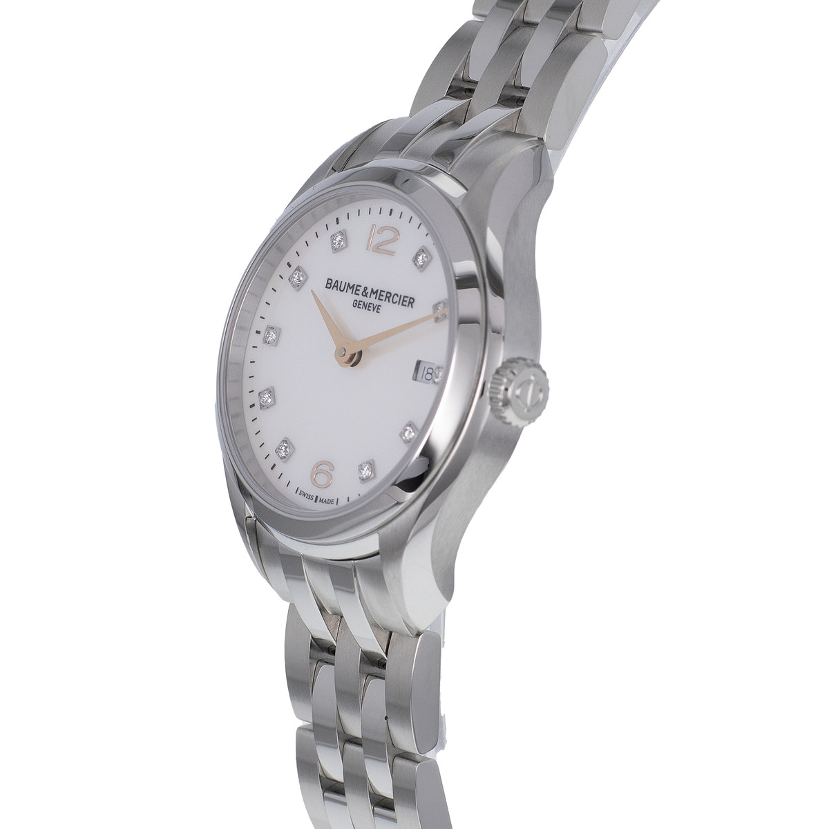 * Montre d'occasion BAUME & MERCIER clifton acier - vue D2