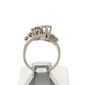 Bague d'occasion or 750 blanc diamants