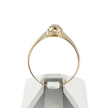 Solitaire d'occasion or 750 jaune diamant