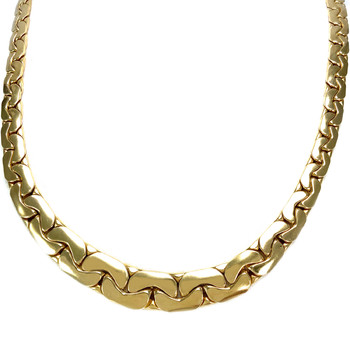 Collier d'occasion or 750 jaune maille haricot 45 cm
