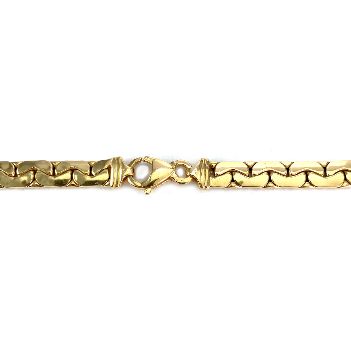 Collier d'occasion or 750 jaune maille haricot 45 cm - vue 3