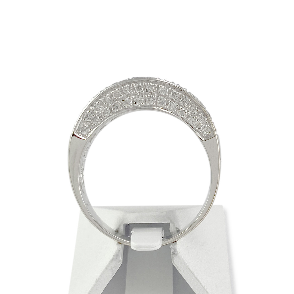 Bague d'occasion or 750 blanc diamants - vue 3
