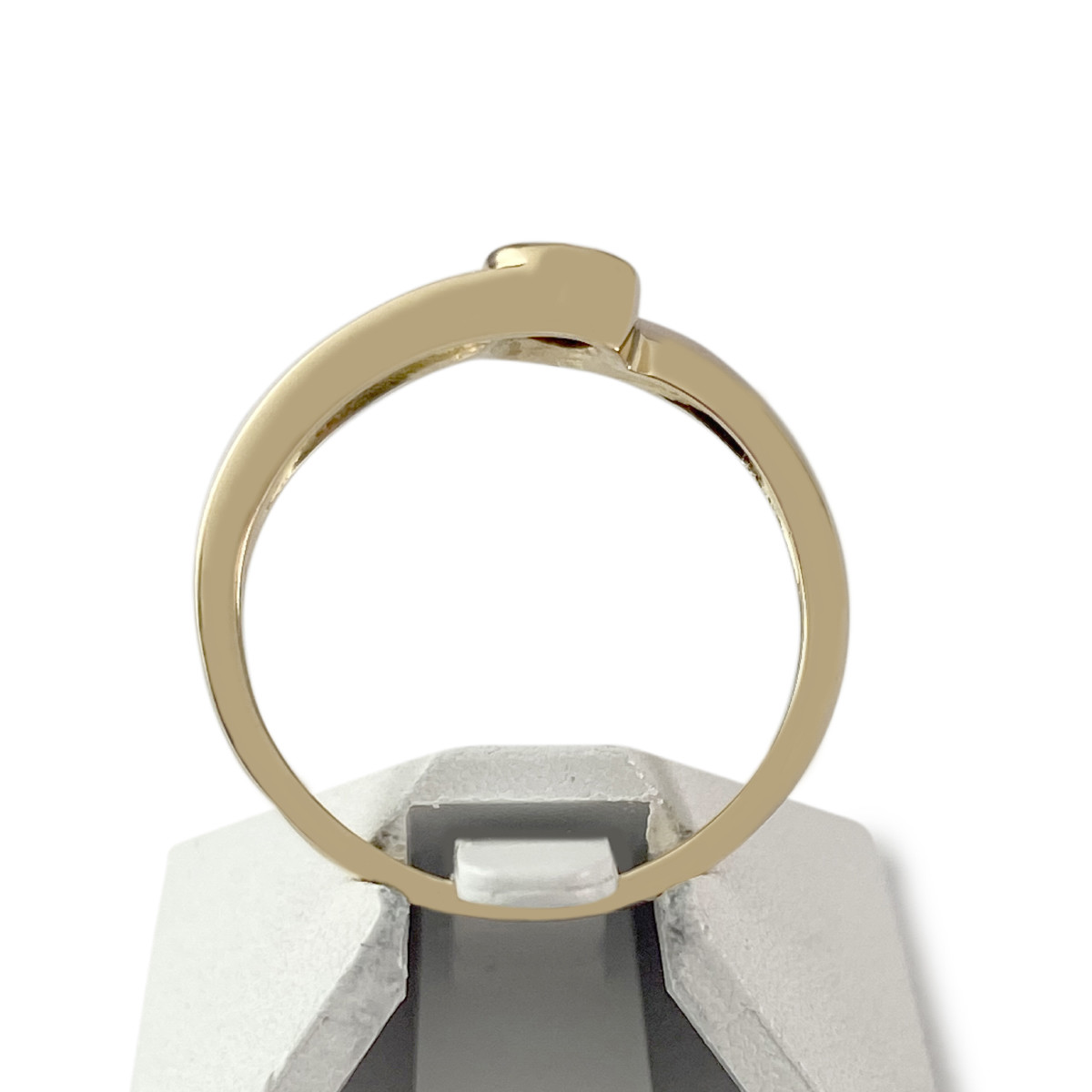 Solitaire d'occasion or 750 jaune diamant - vue 3