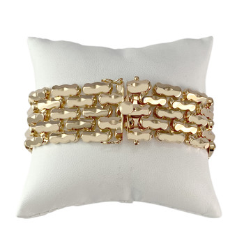 Bracelet d'occasion or 750 jaune et rose 19.5 cm