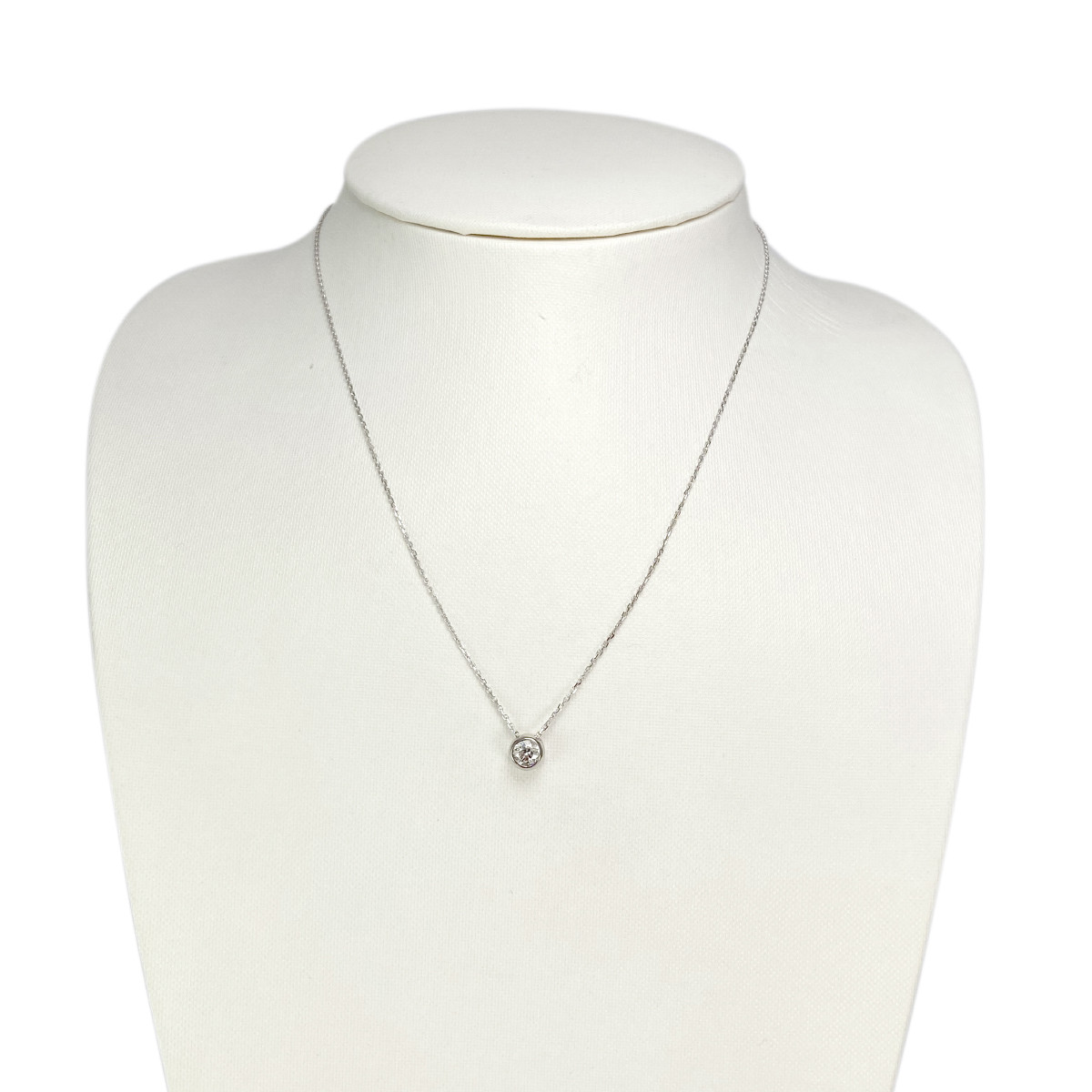 Collier d'occasion or 750 blanc diamant 42.5 cm - vue 2