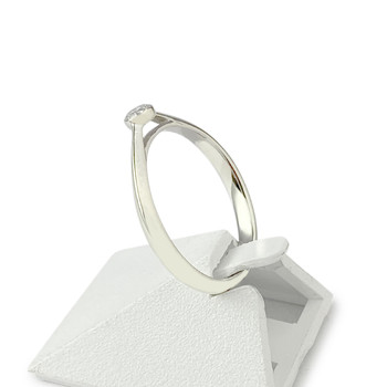 Solitaire d'occasion or 375 blanc diamant