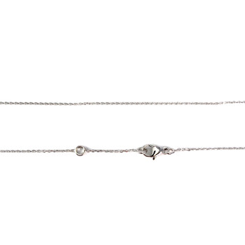 Collier d'occasion or 750 blanc diamant 42 cm