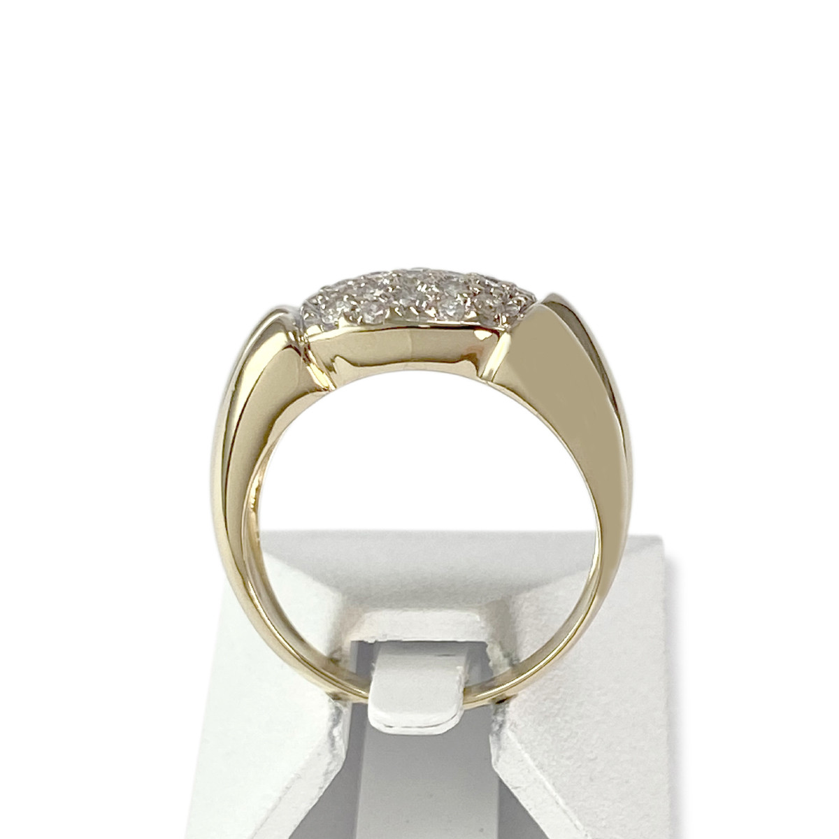 Bague d'occasion or 750 jaune diamants - vue 3