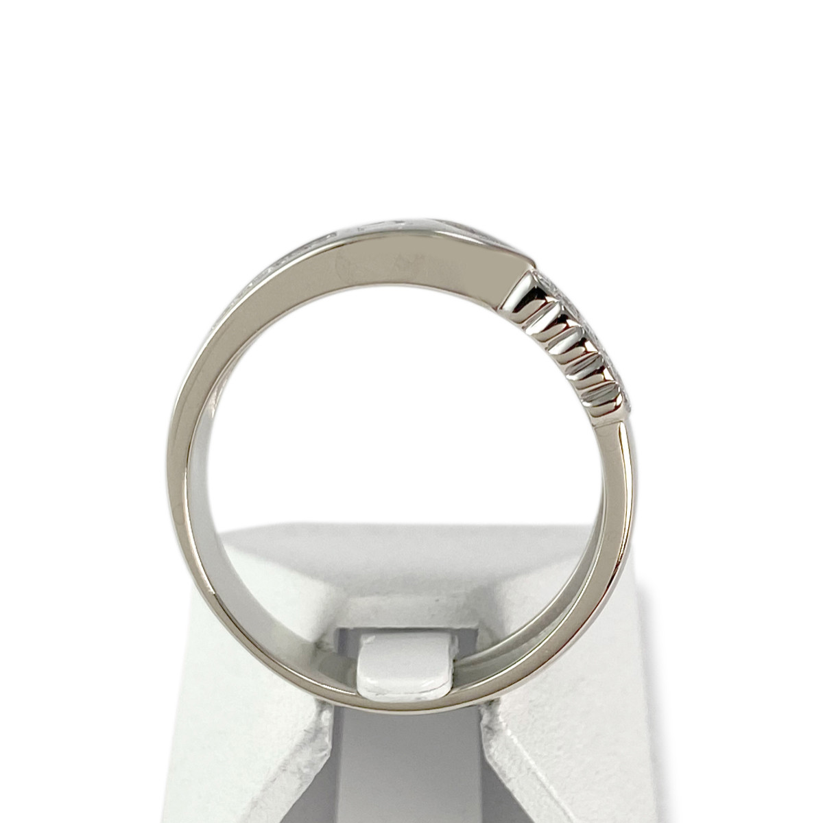 Bague d'occasion or 750 blanc diamants - vue 3