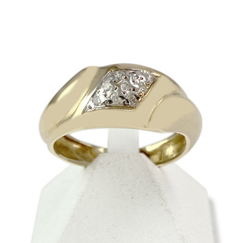 Bague d'occasion or 750 jaune diamants