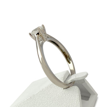 Solitaire d'occasion or 750 blanc diamant 0.50 carat