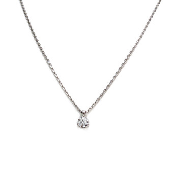 Collier d'occasion or 750 blanc diamant 0.50 carat