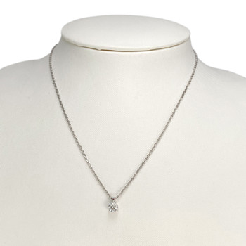 Collier d'occasion or 750 blanc diamant 0.50 carat