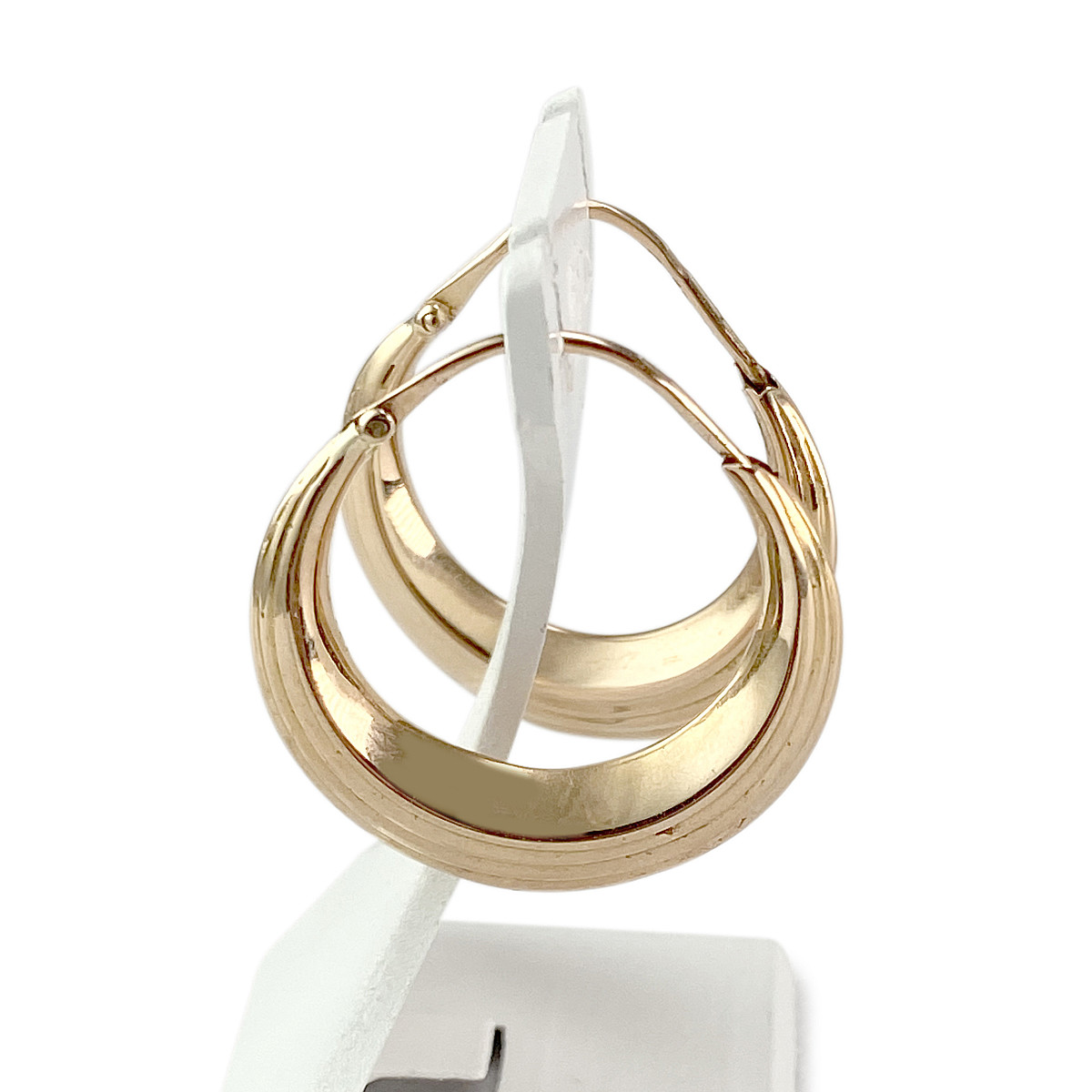 Boucles d'oreilles d'occasion or 750 jaune - vue 2