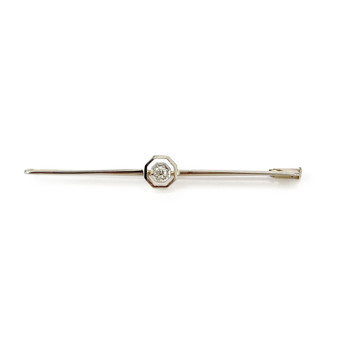 Broche d'occasion or 750 jaune et rhodié diamant