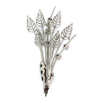 Broche d'occasion or 750 blanc diamants