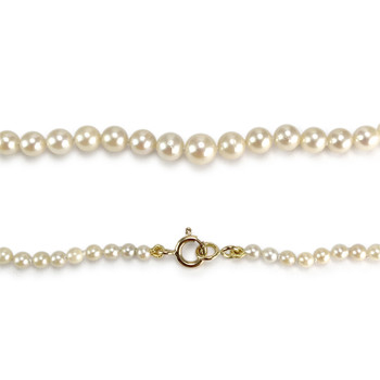 Collier d'occasion or 750 jaune perles de culture du Japon 43 cm