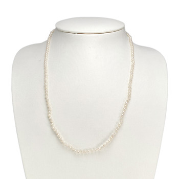 Collier d'occasion or 750 blanc perles de culture du Japon 54 cm