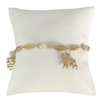 Bracelet d'occasion or 750 jaune perles keshi  20 cm
