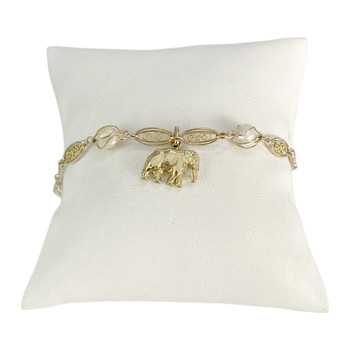 Bracelet d'occasion or 750 jaune perles keshi  20 cm