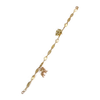 Bracelet d'occasion or 750 jaune perles keshi  20 cm