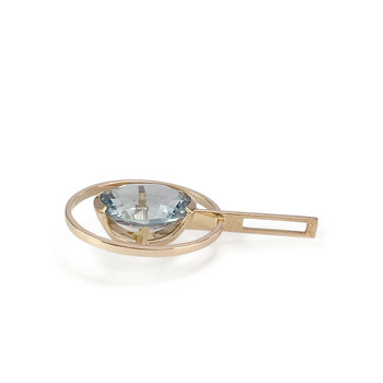 Pendentif d'occasion or 750 jaune spinelle synthétique