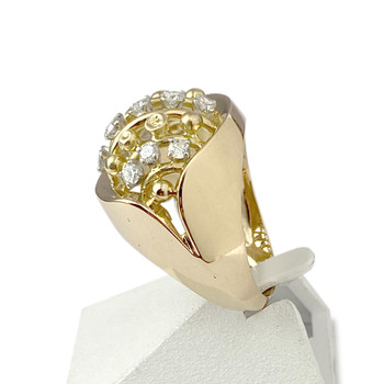 Bague d'occasion or 750 jaune diamants