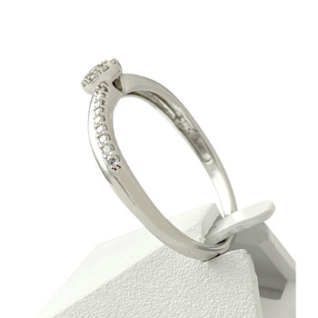 Bague d'occasion or 375 blanc diamants et rubis