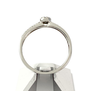 Bague d'occasion or 375 blanc diamants et rubis