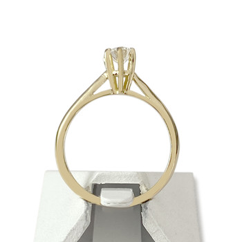 Solitaire d'occasion or 750 jaune diamant