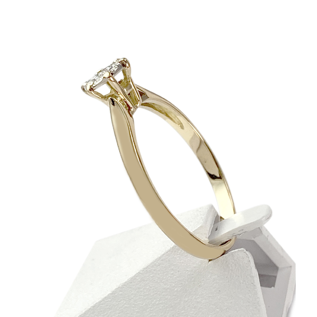Bague d'occasion or 750 jaune diamants - vue 2